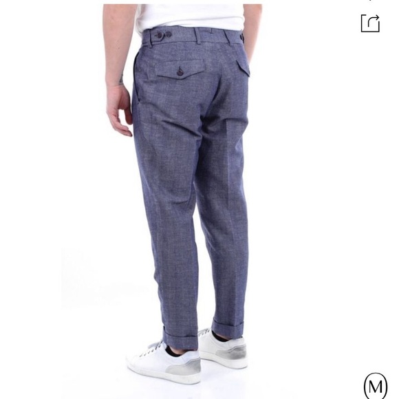 Manuel Ritz Baggy Fit Chambray Pants - Picture 2 of 14